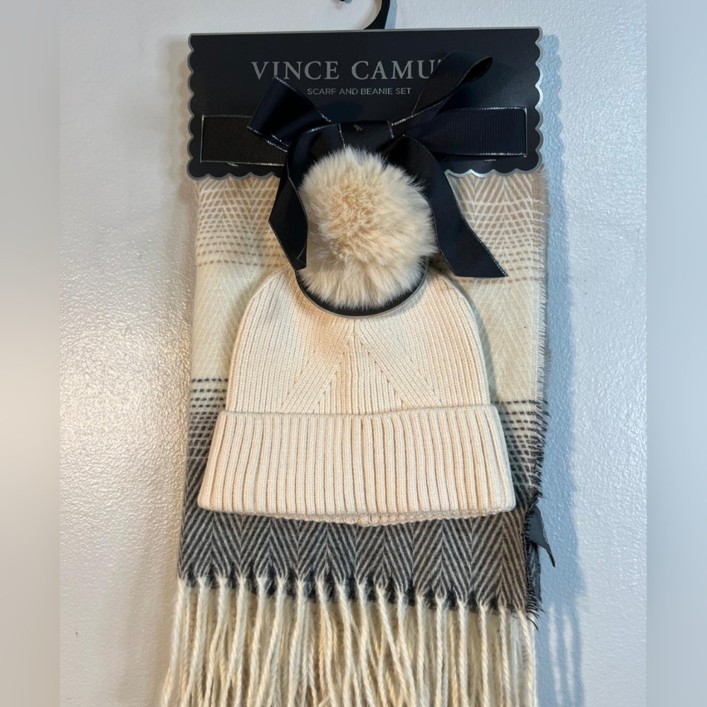 Women's Vince Camuto Scarf and Hat Set. One Size. New with Tags 100% Polyester
